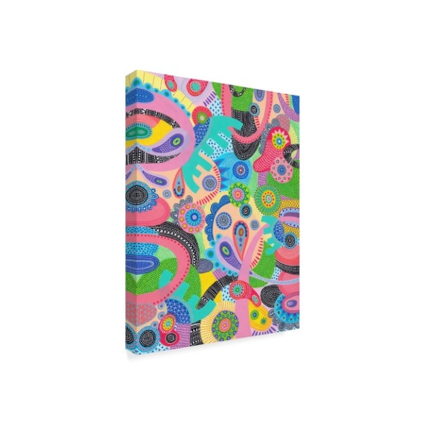 Hello Angel 'Elephant Flowers' Canvas Art,14x19